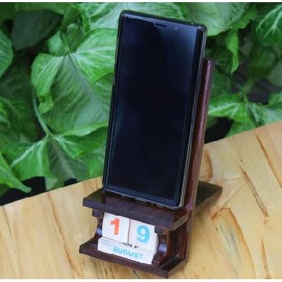 Wooden Based Perpetual Calendar with Mobile Stand