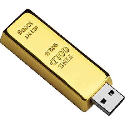 Gold Bar Shape USB 2.0 32 GB Pen Drive