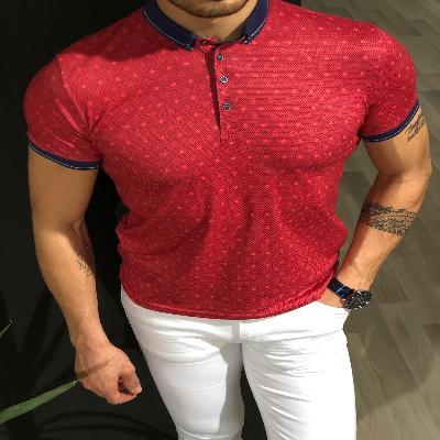Men Collar Polyester T Shirt