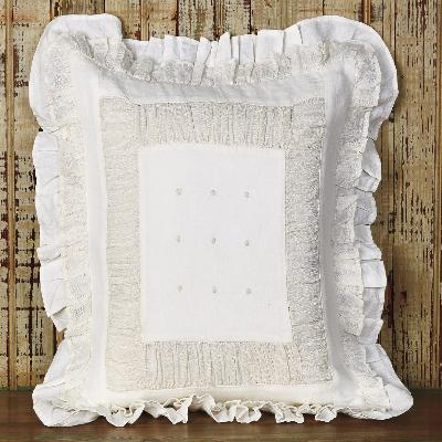 White Frill Cushion