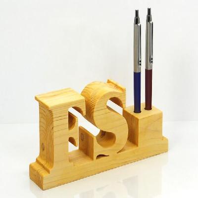 Wooden Table Pen Holder