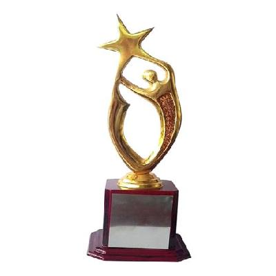 Metallic Stand Lady Trophy