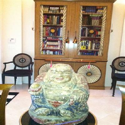 Office Table Clock With Laughing Buddha