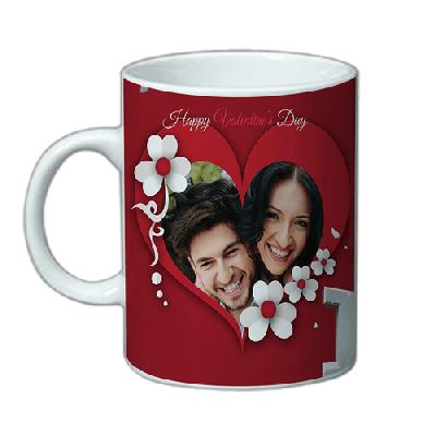 White Ceramic Mugs with Printing