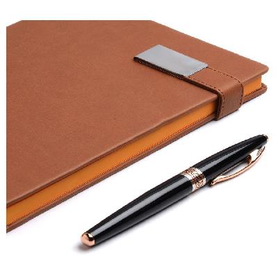 Tan - Diary With Pen DG24