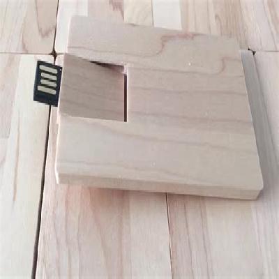 Wooden Card Shape USB Pen Drive