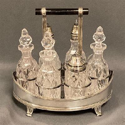 Antique Silver Glass Set