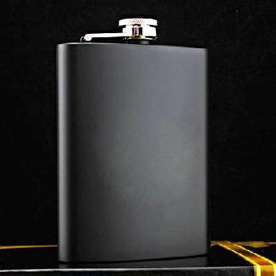 Black Tall Stainless Steel Flask Bottle
