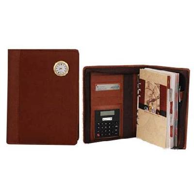 Calculator And Clock Wooden Diary