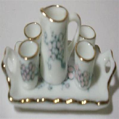 Flora Jug With 4 Glass