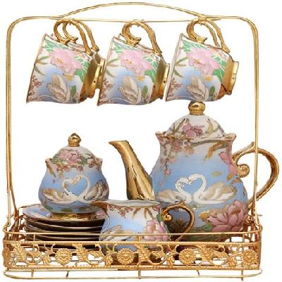 Flower Printed Tea Set