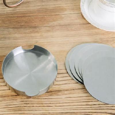 Set of 6pcs Stainless Steel 3D Coasters
