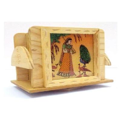 Wooden Revolving Pen Stand