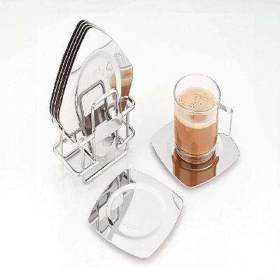 Quaker Tea Coasters Set with Stand