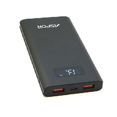 Black 10000 MAh Power Bank with 2.4amp dual out put