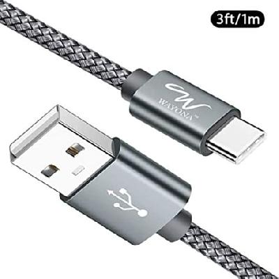 Wayona USB Type C Cable with Fast Charging Adapter USB C Cable Charger Combo