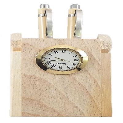 Table Clock Pen Stand