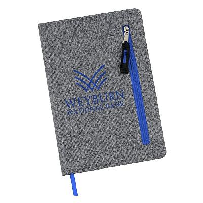 TGZ-423 Cotton Notebook with Zipper Pocket