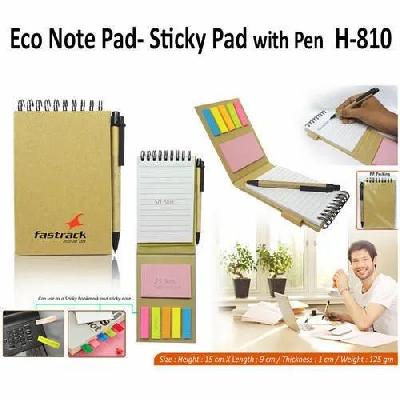 Eco Sticky Note Pad with Ball Pen H-806
