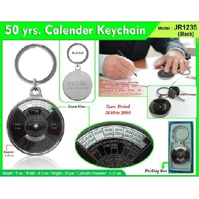 JR1235 Black Calendar Keychain