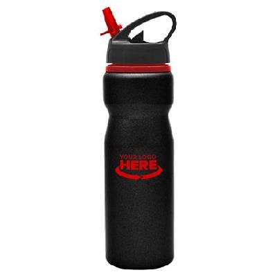 Matt Black Aluminium Sipper Bottle