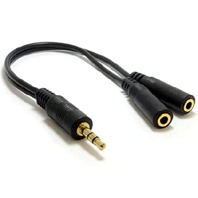 3.5mm Jack 1 Male to 2 Female Stereo Headphone Earphone Jack Y Splitter Audio Adapter Cable