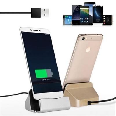 Charge Sync Stand USB Desktop Dock Cradle For Iphone Micro USB And Type-c