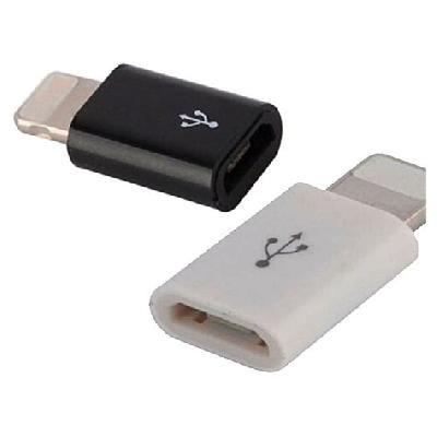 Micro USB to 8 Pin Lighting Metal Charger Adapter Converter USB Connector Charging for iPhones