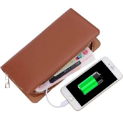 Portable Power Bank And Credit Card Case Phone E Charge With Credit Card Holder Wallet Power Bank