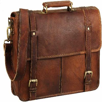 Brown Leather Executive Laptop Bag
