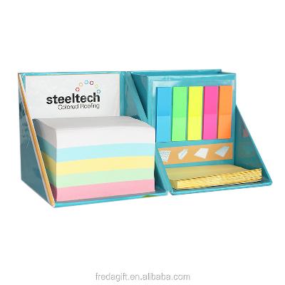 Eco Cube Sticky Note Pad with Stationery Holder