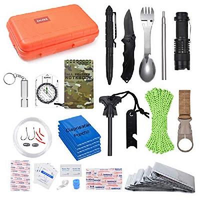 Mini Emergency Trekking Toolkit (10 Function With 5 Mode Torch 