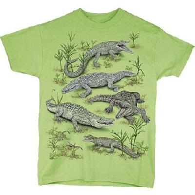 Crocodile T-Shirts With Plain Cluster