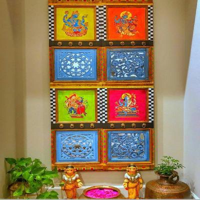 Wood Wall Hanging - Indian Music