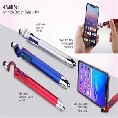 Multicolour Glowing LED Pen with Mobile Stand
