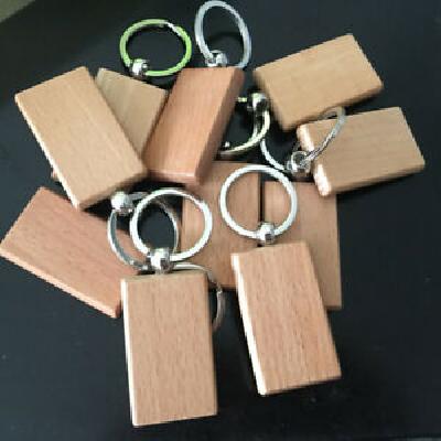 Wooden Round Keychain