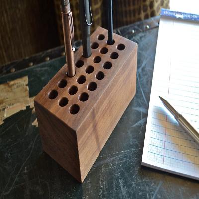 Wooden Pen Stand