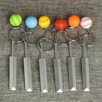 Cricket Ball Keychain