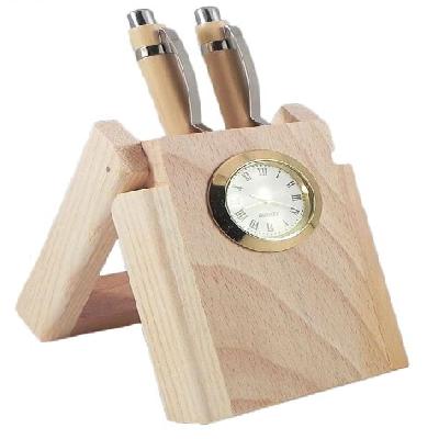 Table Clock Pen Stand