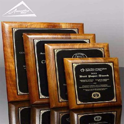 Engraved Wooden Award Plaque