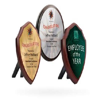 Round Wooden Award Plaque