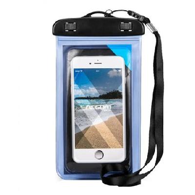 Mobile Phone Waterproof Bag Pouch Touch Sensitive Transparent Cover - Black Matte