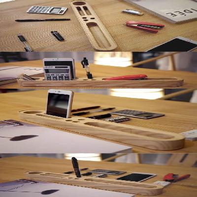 Corporate Wooden Pen Card Mobile Stand