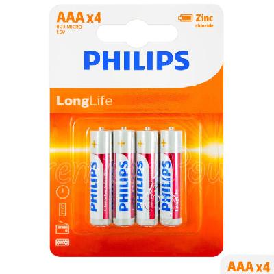 Philips AAA LR03 Zinc Chloride Tear Pack of 10