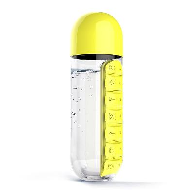 Plastic Water Bottle With Medicine Compartment