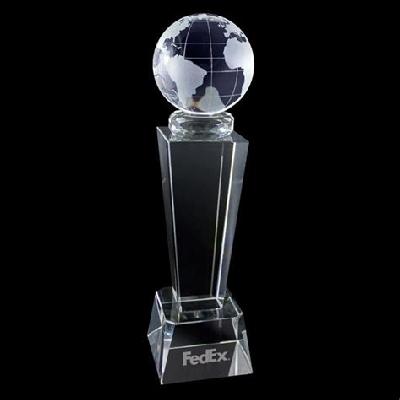 Crystal Globe Promotional Trophy