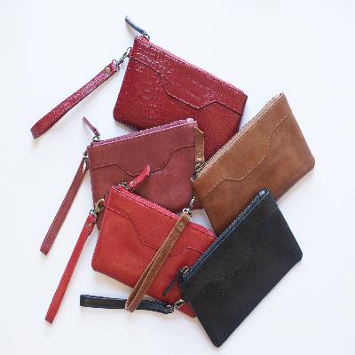 Printed Leather Pouches