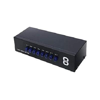 8 Ports 8-In 1-Out AV RCA Selector Switch Adapter
