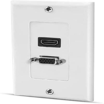 HDMI and VGA Wall Plate Faceplate Connectors