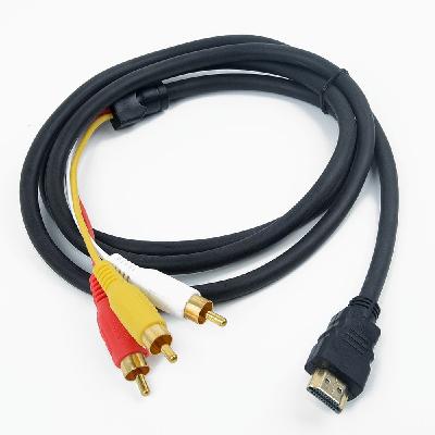 HDMI to AV Audio Video 3RCA Converter